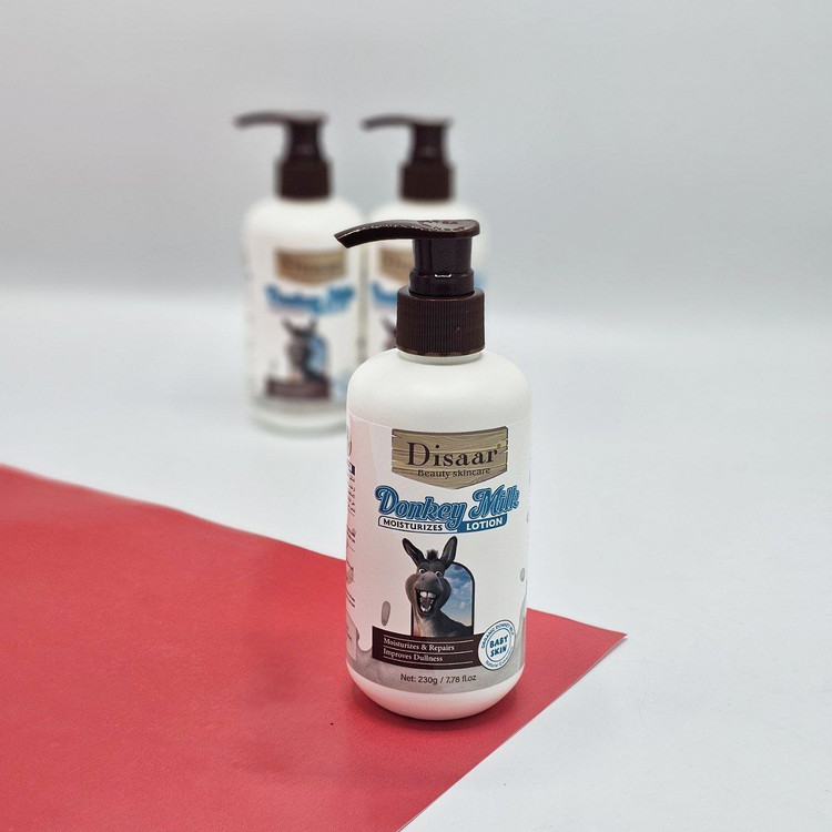 لوسیون بدن نرم کننده و آبرسان شیر الاغ برند دیسار