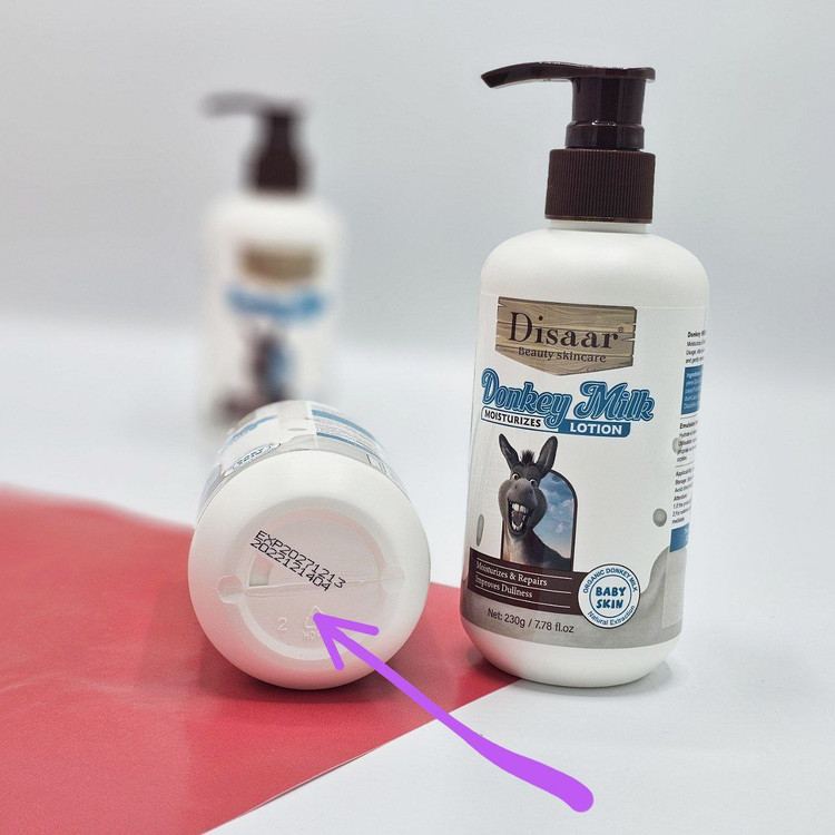 لوسیون بدن نرم کننده و آبرسان شیر الاغ برند دیسار