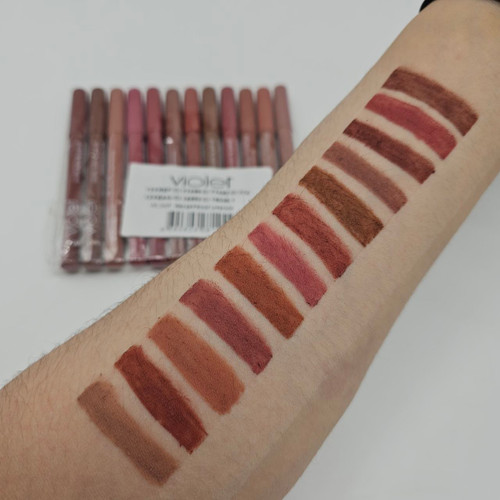 رژلب مدادی بدون تراش برند ویولت 12 عددی