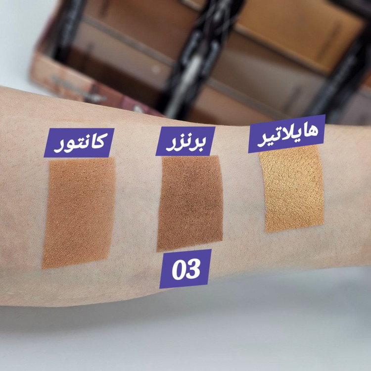 پالت سه کاره کانتور ، برنزر ، هایلایتر