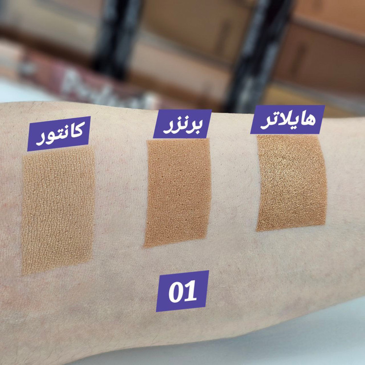 پالت سه کاره کانتور ، برنزر ، هایلایتر