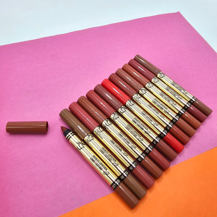 رژلب مدادی شمعی برند گلاریس بصورت 12 عددی