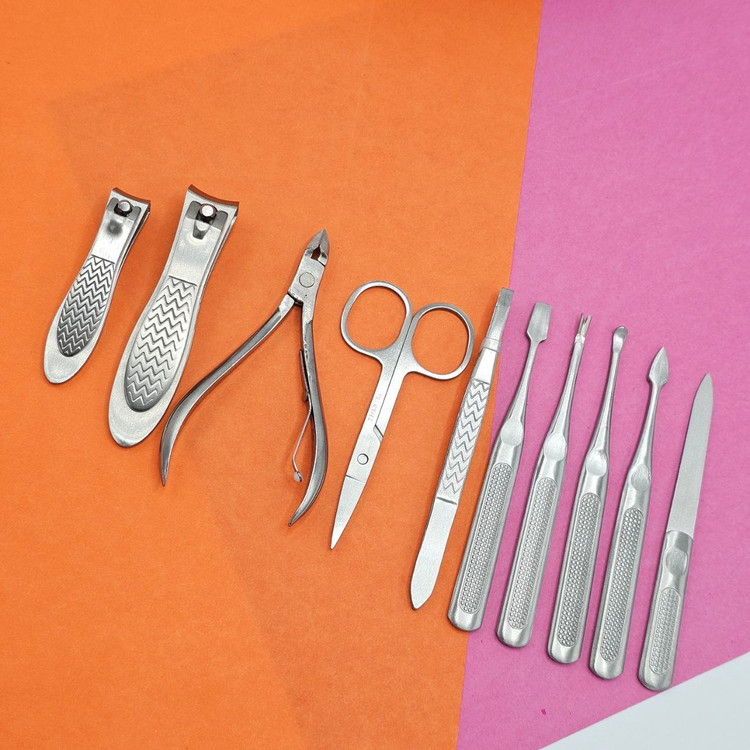 ست مانیکور 10 تکه تیتانیومی حرفه ای