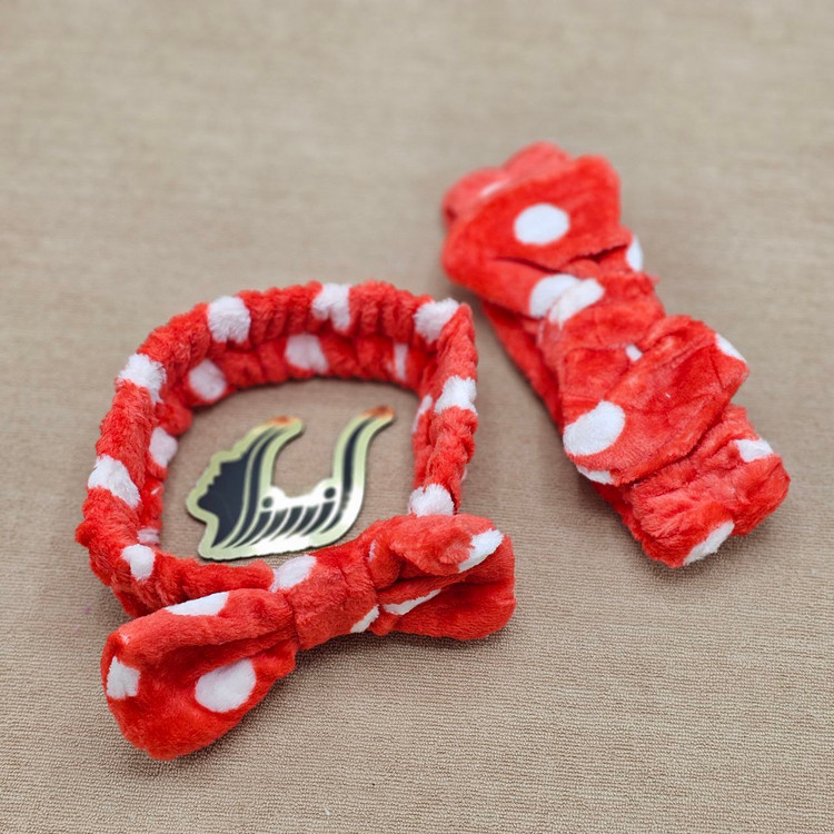 هدبند های مخملی خال خالی