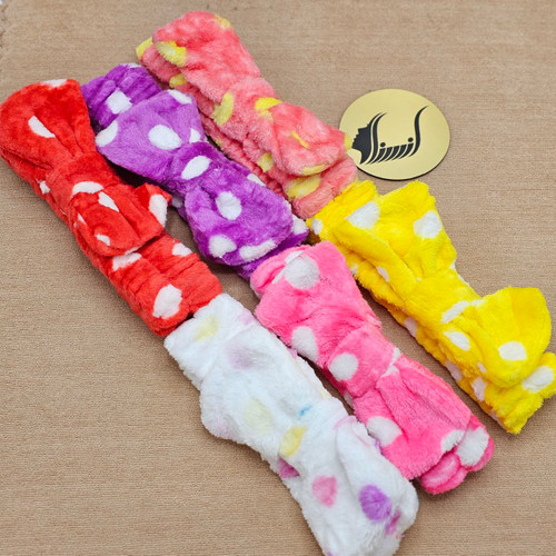 هدبند های مخملی خال خالی