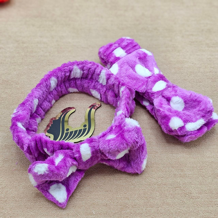 هدبند های مخملی خال خالی