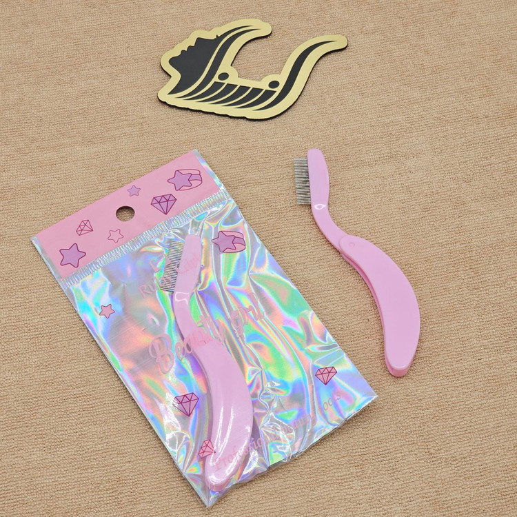 شانه مژه و ابرو کله فلزی تاشو