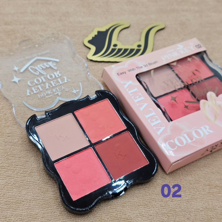 پالت رژگونه 4 رنگ برند پینک کی