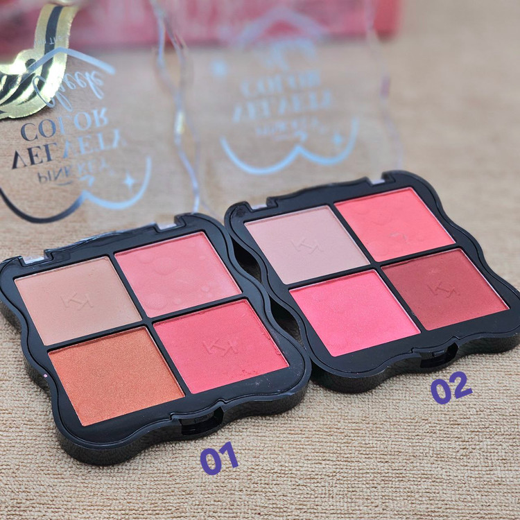 پالت رژگونه 4 رنگ برند پینک کی