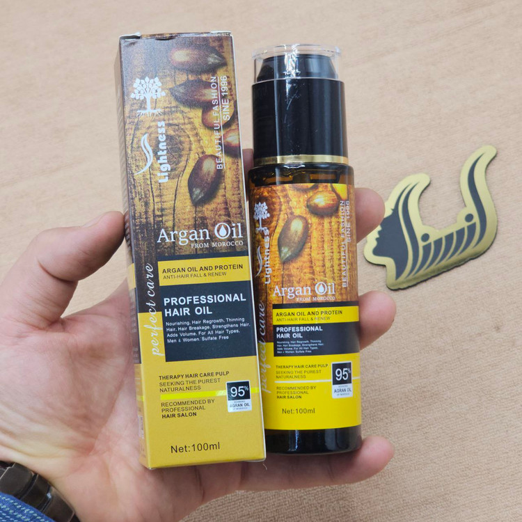 روغن آرگان 95 درصد برند لایتنس اورجینال