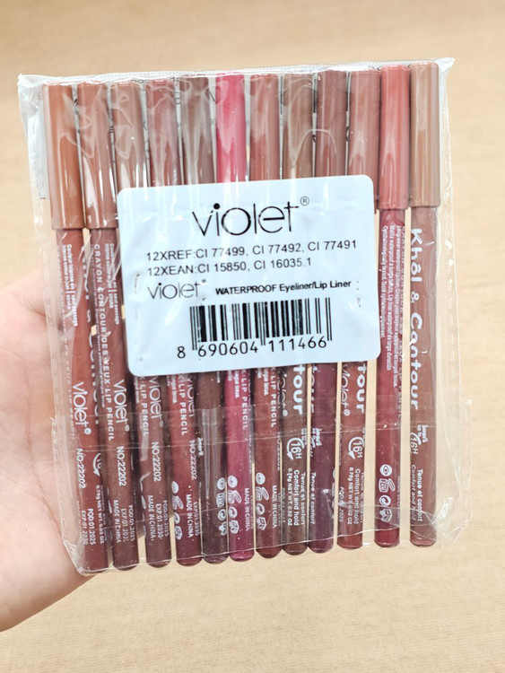 خط لب ویولت بصورت 12 عددی