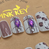 ناخن مصنوعی نگین دار برند پینک کی