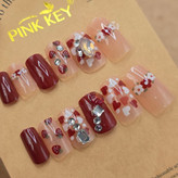ناخن مصنوعی نگین دار برند پینک کی