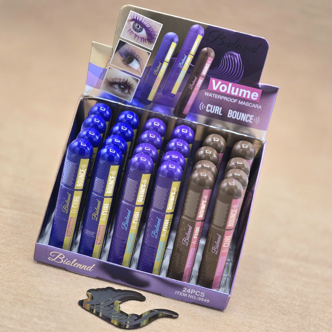 ریمل رنگی ( بنفش . آبی . قهوه ای ) برند بیولند